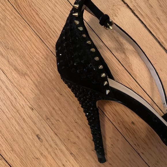 Zara - Heels with small gold spikes and mesh round toe - size 8 - Picture 8 of 11